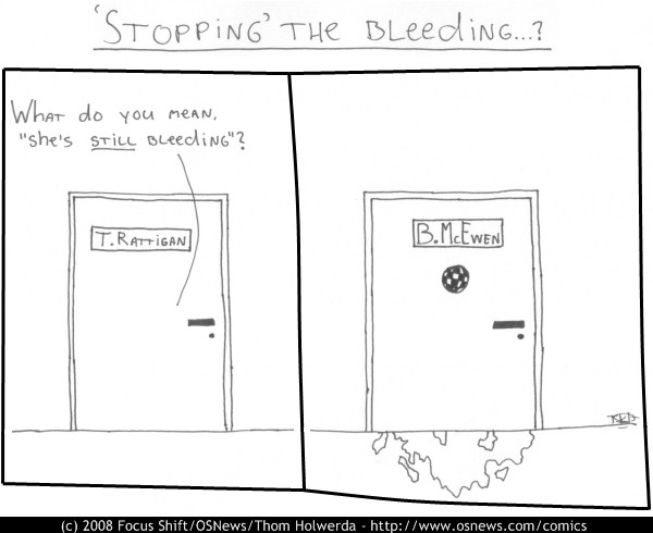 Bleeding.